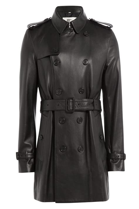 burberry leather trench coat men.